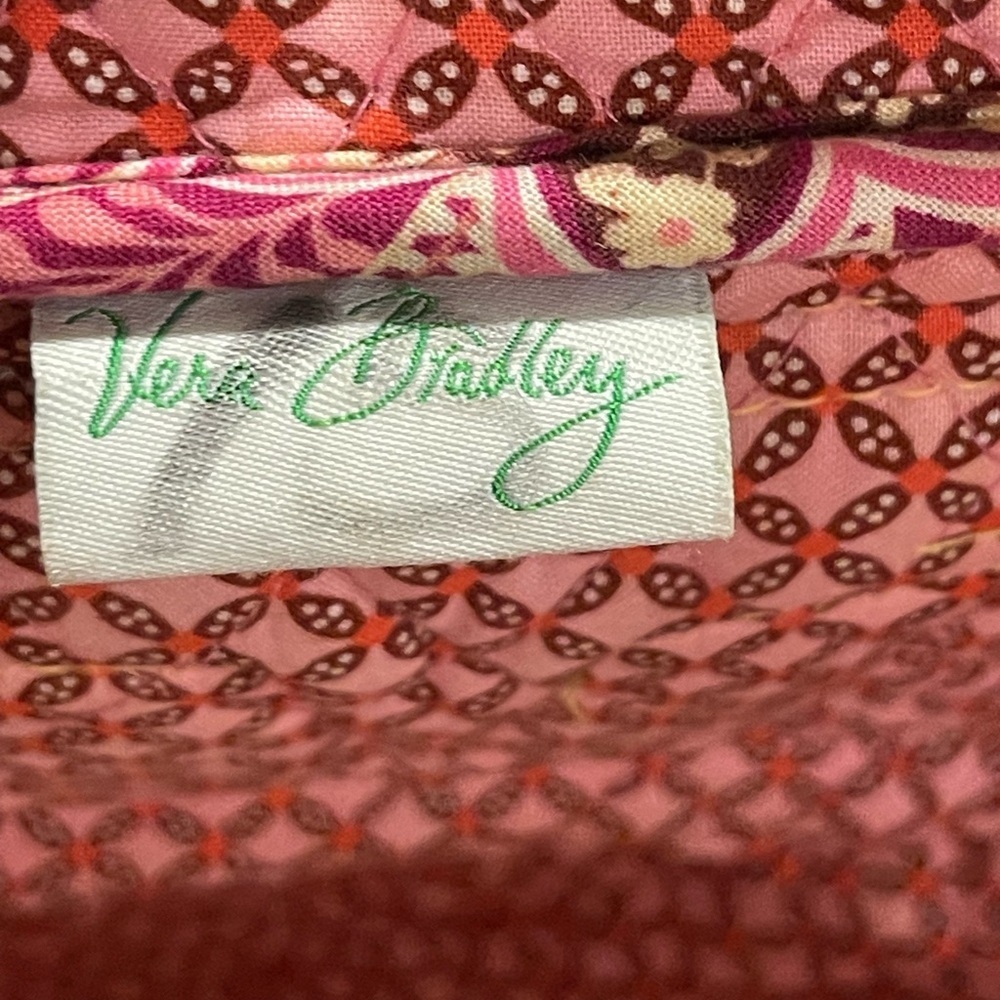 Vera Bradley Bali Gold Quilted Backpack Pink Yellow Floral Retired Y2K - Picture 6 of 8